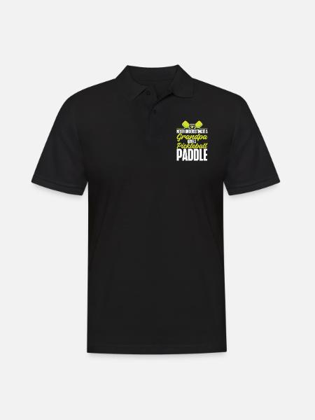 Pickleball Grandpa Never - Men's Polo Shirt - black