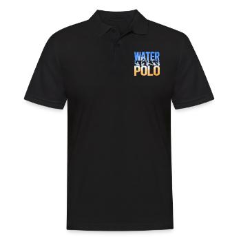 Water Polo Watercolor Water Polo - Men's Polo Shirt - black - Front - Kai (181cm)