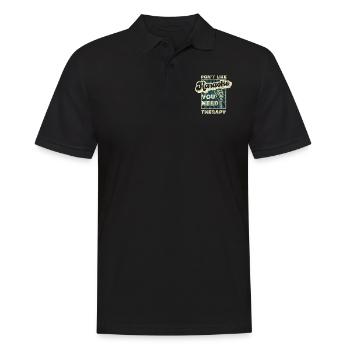 Karaoke Singer 80s Retro Vintage - Männer Poloshirt - Schwarz - Vorne - Kai (181cm)