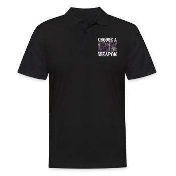 Karaoke Singer Microphone Vocalist - Men's Polo Shirt - black - Front - Kai (181cm)