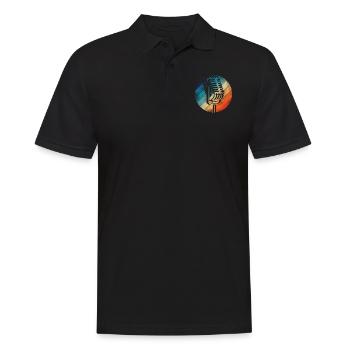Karaoke Singer Microphone Vocalist - Men's Polo Shirt - black - Front - Kai (181cm)