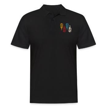 Karaoke Singer Microphone Vocalist - Männer Poloshirt - Schwarz - Vorne - Kai (181cm)