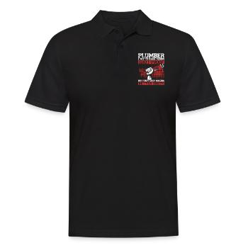 Plumbing Plumber Vintage Plumber I - Männer Poloshirt - Schwarz - Vorne - Kai (181cm)