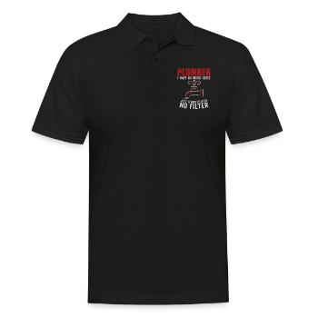Plumbing Plumber Vintage Plumber I - Männer Poloshirt - Schwarz - Vorne - Kai (181cm)