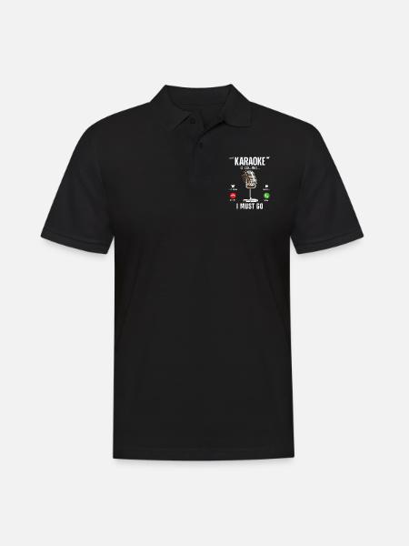Karaoke Singer Karaoke Is Calling - Men's Polo Shirt - black