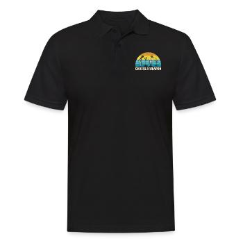 Karaoke Singer Microphone Vocalist - Men's Polo Shirt - black - Front - Kai (181cm)