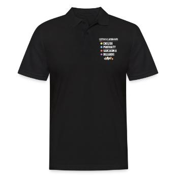Billards Joueur de billard Balle Je parle - Polo Homme - noir - Devant - Kai (181cm)