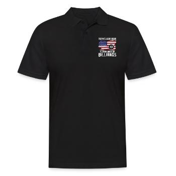 Billiards Pool Player Ball Vintage - Men's Polo Shirt - black - Front - Kai (181cm)