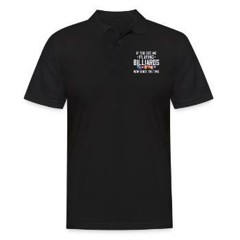 Billiards Pool Player Ball Vintage - Men's Polo Shirt - black - Front - Kai (181cm)