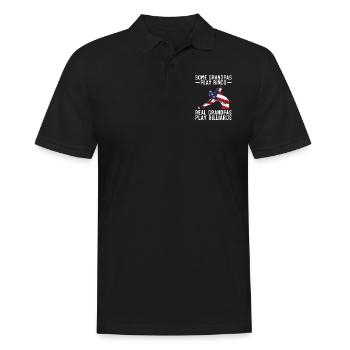 Billiards Pool Player Ball Grandpa - Men's Polo Shirt - black - Front - Kai (181cm)