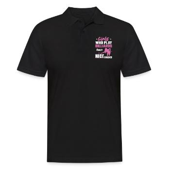 Billiards Pool Player Ball Girl - Men's Polo Shirt - black - Front - Kai (181cm)