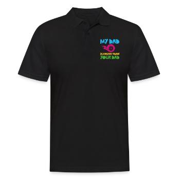 Drag Racing Race Car Dad Son - Men's Polo Shirt - black - Front - Kai (181cm)