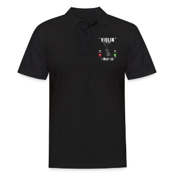 Violin Violinist Phone Display - Männer Poloshirt - Schwarz - Vorne - Kai (181cm)