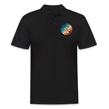 Violon Violoniste Rétro Vintage - Polo Homme - noir - Devant - Kai (181cm)
