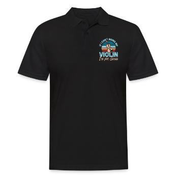 Violon Violoniste Rétro Vintage Si - Polo Homme - noir - Devant - Kai (181cm)