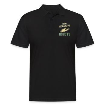 Ingénieur robotique robotique facilement - Polo Homme - noir - Devant - Kai (181cm)