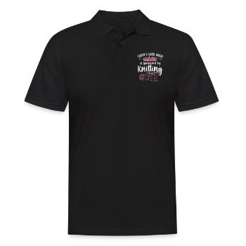 Tricoter Tricoter la bonne humeur d’aujourd’hui - Polo Homme - noir - Devant - Kai (181cm)