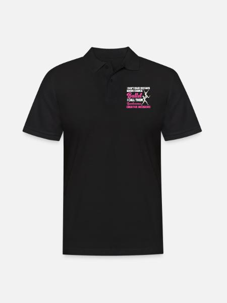 Ballet Danseuse Danse Ballerine - Polo Homme - noir