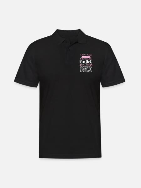 Ballet Danseuse Danse Ballerine - Polo Homme - noir