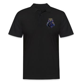 Das mächtige Trio: Tiger, Löwe und Jaguar - Männer Poloshirt - Schwarz - Vorne - Kai (181cm)