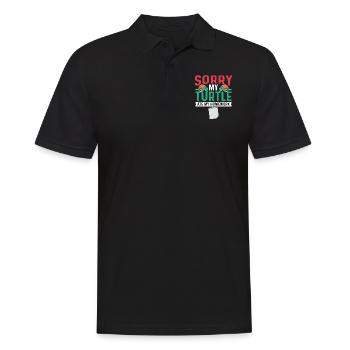 Sea Turtle Tortoise Sorry My - Men's Polo Shirt - black - Front - Kai (181cm)