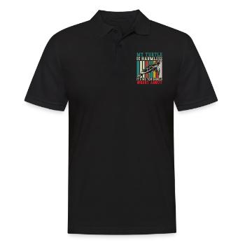 Sea Turtle Tortoise Retro Vintage - Polo Homme - noir - Devant - Kai (181cm)