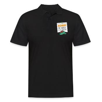 Sea Turtle Tortoise Sorry My - Men's Polo Shirt - black - Front - Kai (181cm)
