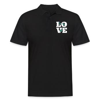 Sea Turtle Tortoise Love - Männer Poloshirt - Schwarz - Vorne - Kai (181cm)