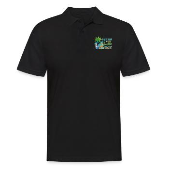 Sea Turtle Tortoise I Work Hard So - Männer Poloshirt - Schwarz - Vorne - Kai (181cm)