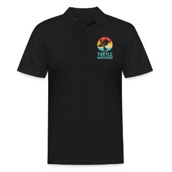 Sea Turtle Tortoise Retro Vintage - Polo Homme - noir - Devant - Kai (181cm)