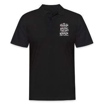 Feminist Feminism The Radical - Men's Polo Shirt - black - Front - Kai (181cm)