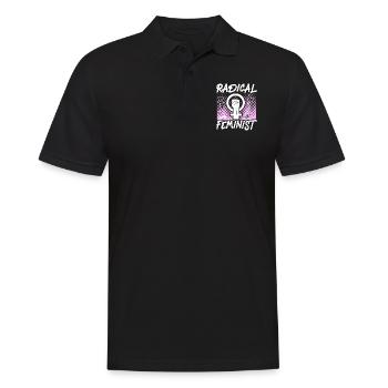 Feminist Radical Feminist - Men's Polo Shirt - black - Front - Kai (181cm)