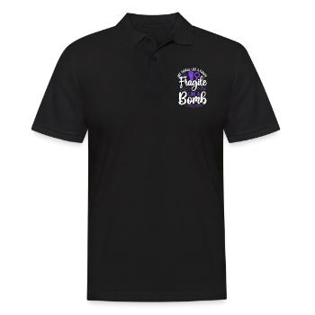 Feminist Not Fragile Like A Flower - Männer Poloshirt - Schwarz - Vorne - Kai (181cm)