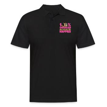 Happy Divorce Party 100% Divorced - Men's Polo Shirt - black - Front - Kai (181cm)