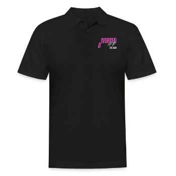 Happy Divorce Party Divorced Af - Men's Polo Shirt - black - Front - Kai (181cm)
