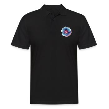 Anemone - Männer Poloshirt - Schwarz - Vorne - Kai (181cm)