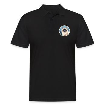 Burmese Cat - Men's Polo Shirt - black - Front - Kai (181cm)