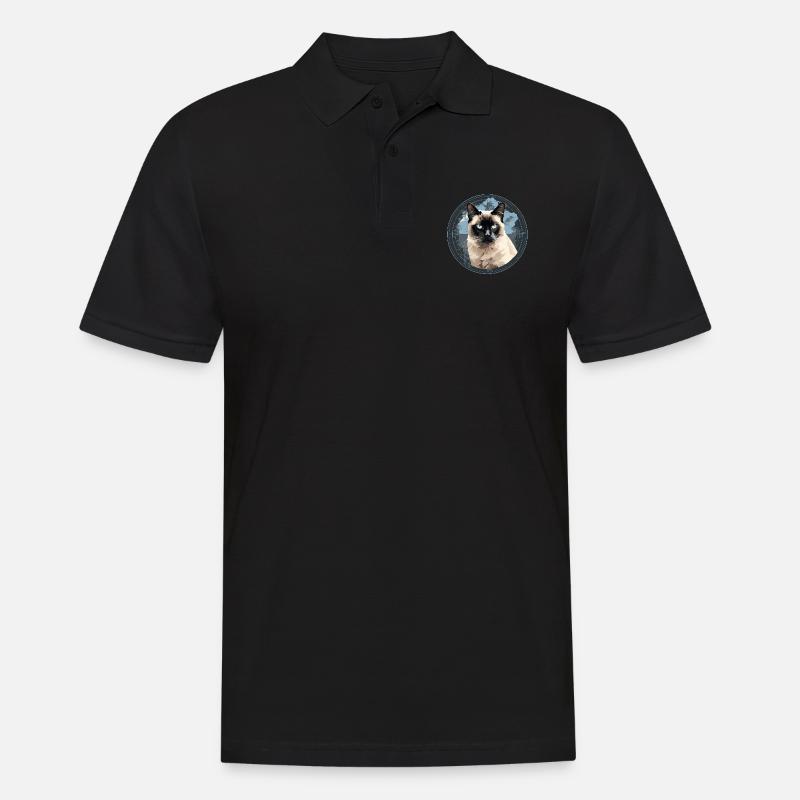 Balinesenkatze - Männer Poloshirt - Schwarz