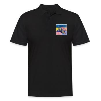 turtle, colorful, animal, gift, gift idea - Men's Polo Shirt - black - Front - Kai (181cm)