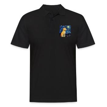Chat, Motif De Chat - Polo Homme - noir - Devant - Kai (181cm)