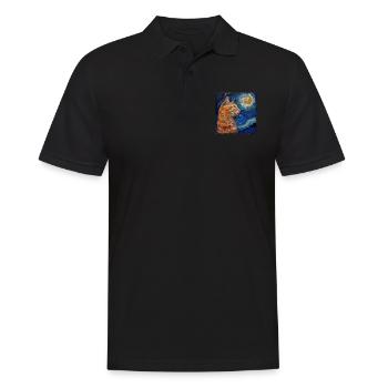 Chat, Motif De Chat - Polo Homme - noir - Devant - Kai (181cm)