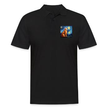 Chat, Motif De Chat - Polo Homme - noir - Devant - Kai (181cm)