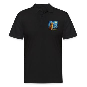 Chat, Motif De Chat - Polo Homme - noir - Devant - Kai (181cm)