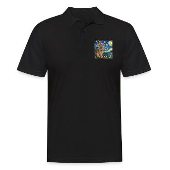 easter bunny, easter, bunny, happy easter, easter eggs - Men's Polo Shirt - black - Front - Kai (181cm)