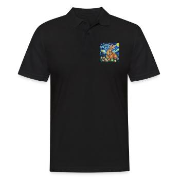 easter bunny, easter, bunny, happy easter, easter eggs - Men's Polo Shirt - black - Front - Kai (181cm)