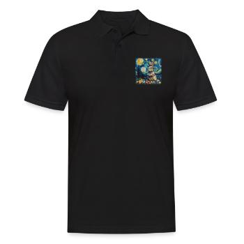 easter bunny, easter, bunny, happy easter, easter eggs - Men's Polo Shirt - black - Front - Kai (181cm)