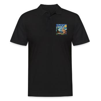 easter bunny, easter, bunny, happy easter, easter eggs - Men's Polo Shirt - black - Front - Kai (181cm)