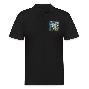 easter bunny, easter, bunny, happy easter, easter eggs - Men's Polo Shirt - black - Front - Kai (181cm)