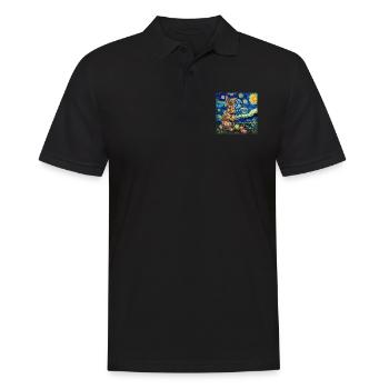 easter bunny, easter, bunny, happy easter, easter eggs - Men's Polo Shirt - black - Front - Kai (181cm)