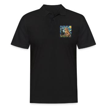 Osterhase, Ostern, Hase - Männer Poloshirt - Schwarz - Vorne - Kai (181cm)